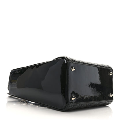 Christian Dior Patent Cannage Medium Lady Dior Black 4 of 12
