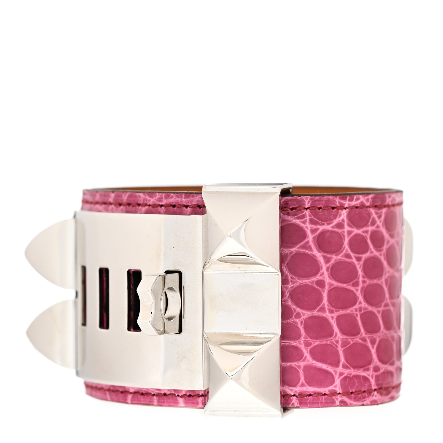 Shiny Alligator Collier De Chien CDC Bracelet S Rose Scheherazade