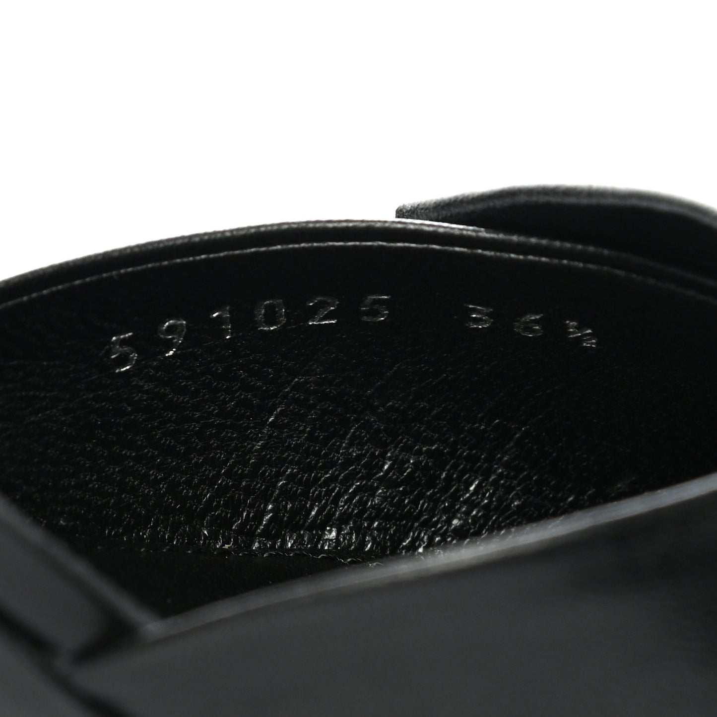 Shiny Kidskin BB Fringe Square Knife Pointed Toe 40mm Mules 36.5 Black
