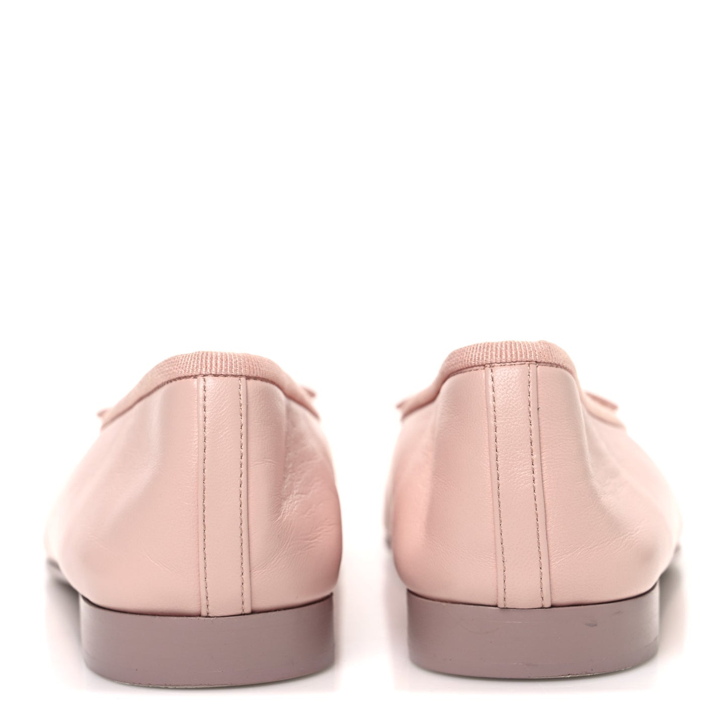 Lambskin Cap Toe CC Ballerina Flats 36.5 Light Pink Dark Pink