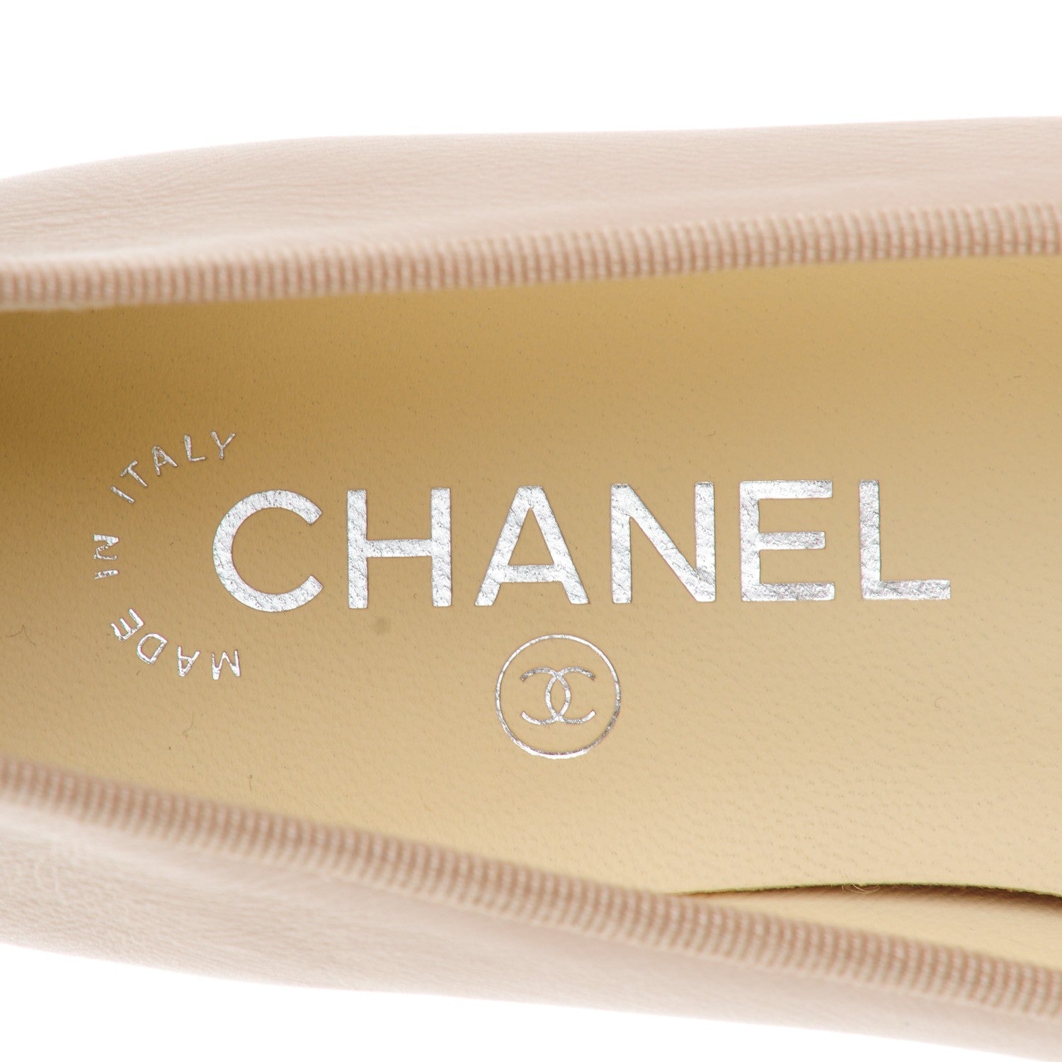 Chanel Calfskin CC Cap Toe Ballerina Flats 38 Light Pink 7 of 7