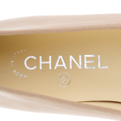 Chanel Calfskin CC Cap Toe Ballerina Flats 38 Light Pink 7 of 7