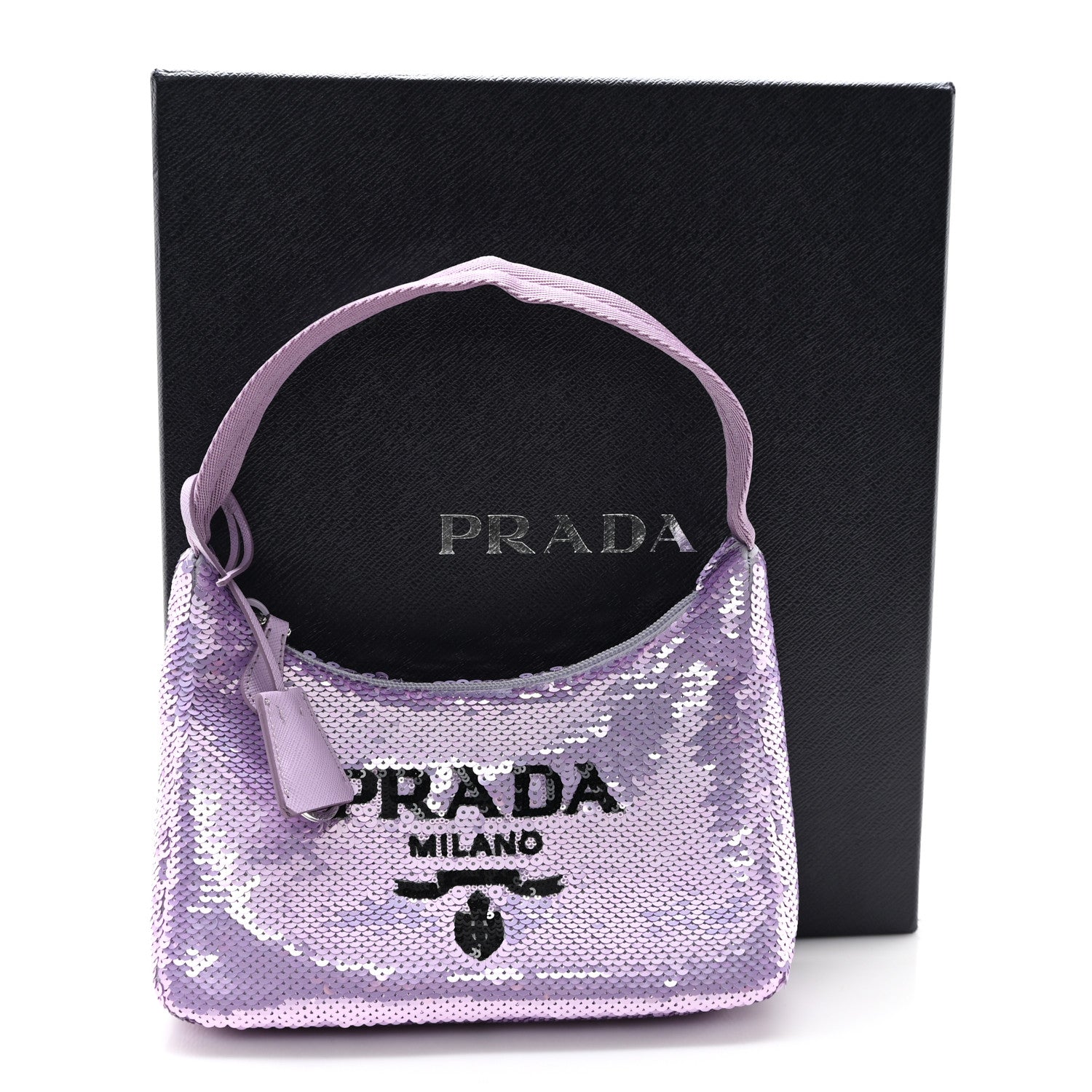 Prada Paillettes Sequin Mini Re-Edition 2000 Bag Lilium Black 10 of 10