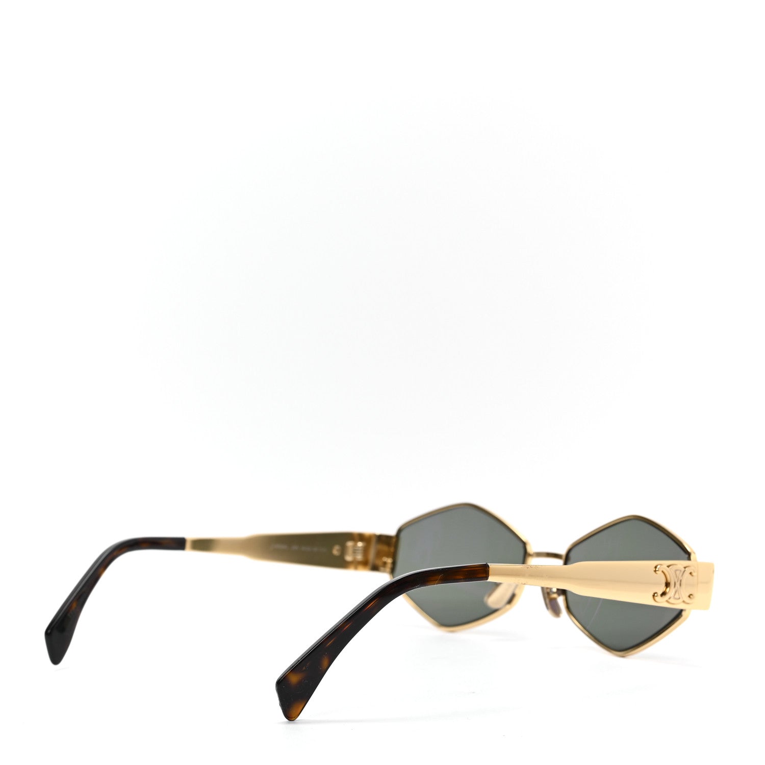 Celine Metal Triomphe 02 Sunglasses CL40254U Gold Green 4 of 6