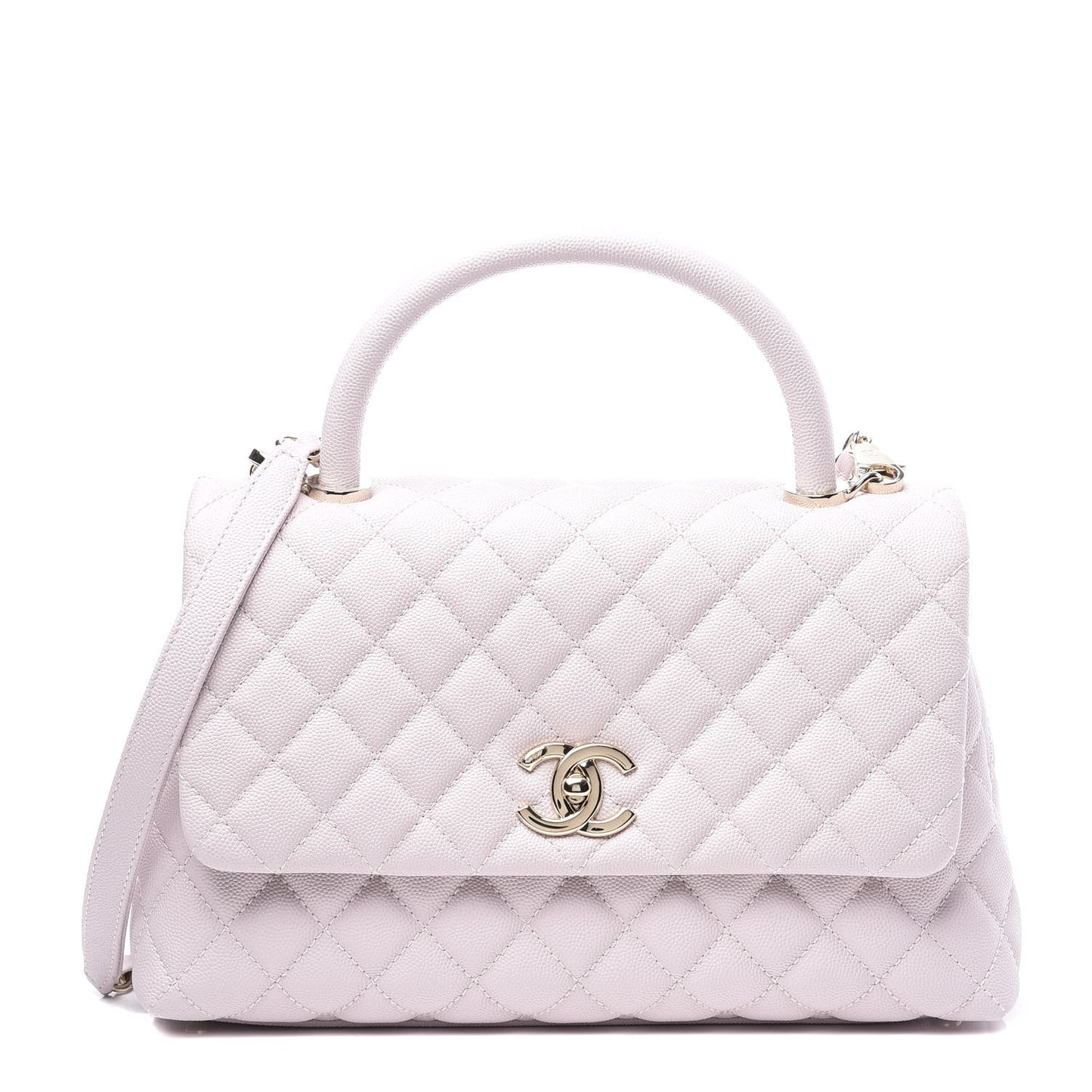 Caviar Quilted Small Coco Handle Flap Lilas Lilac