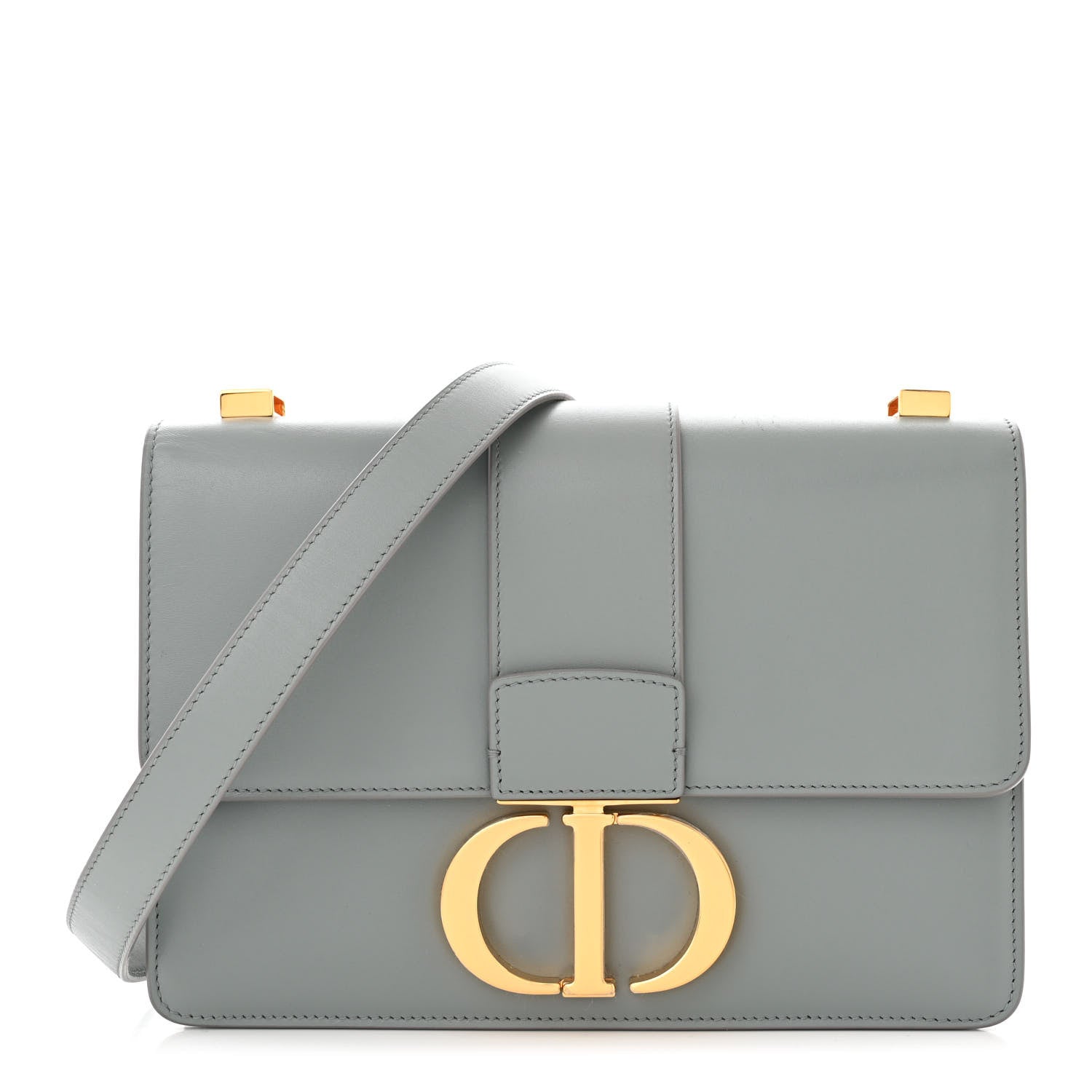 Christian Dior Smooth Calfskin 30 Montaigne Flap Bag Gray 1 of 10