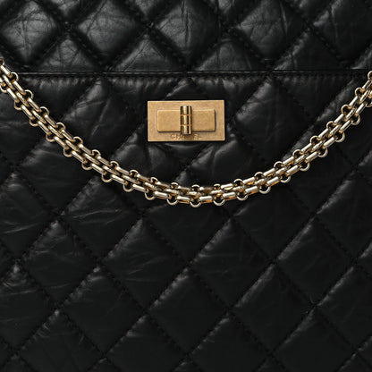 Chanel Aged Calfskin Quilted Large Reissue Camera Case Black 8 of 10