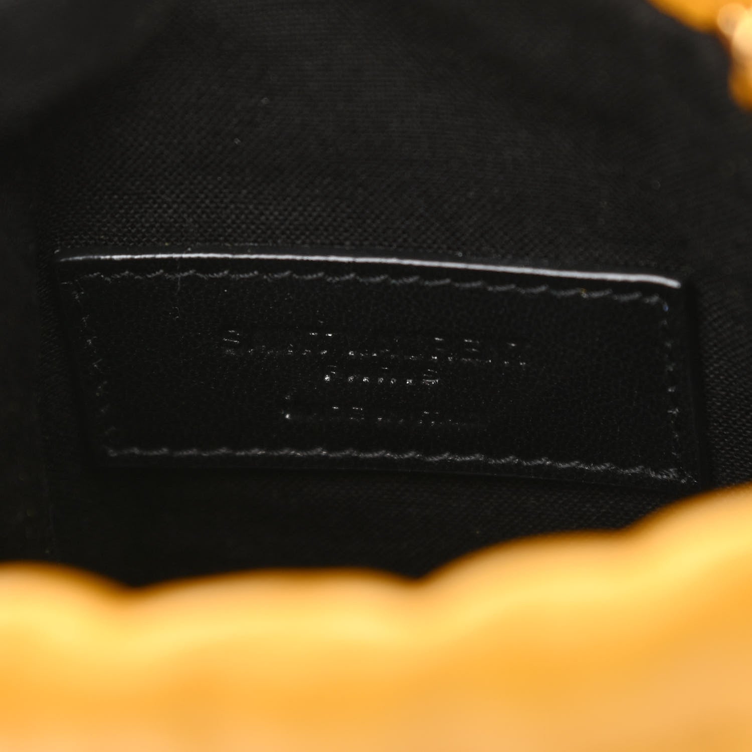 Saint Laurent Lambskin Paris Drawstring Pouch Saffran 6 of 10