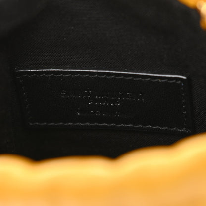 Saint Laurent Lambskin Paris Drawstring Pouch Saffran 6 of 10