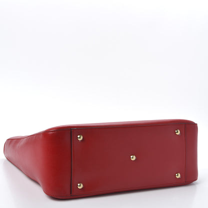 Fendi Vitello Glacier Medium FF Tote Rosso Cardinale 3 of 9
