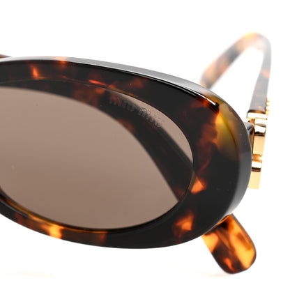 Miu Miu Acetate Oval Sunglasses SMU 06Z Tortoise 7 of 8
