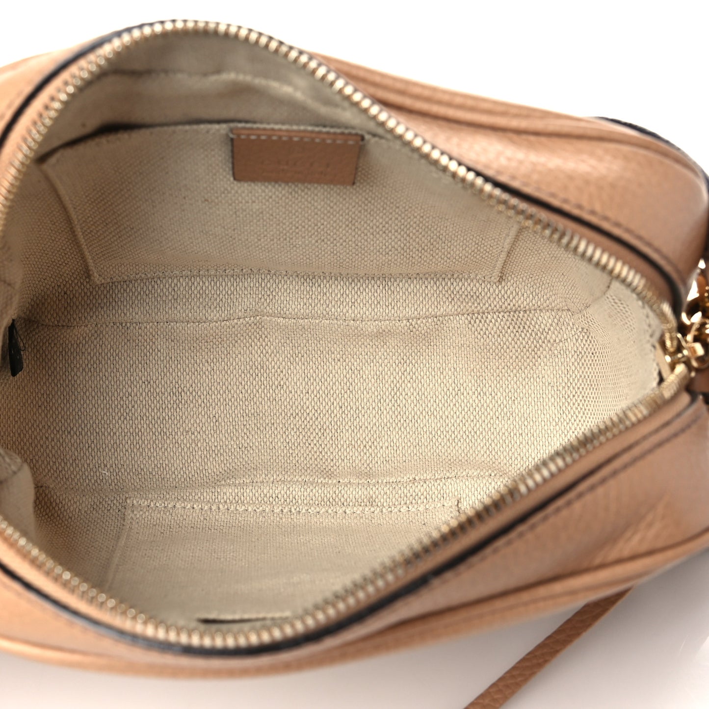 Pebbled Calfskin Small Soho Disco Bag Camelia