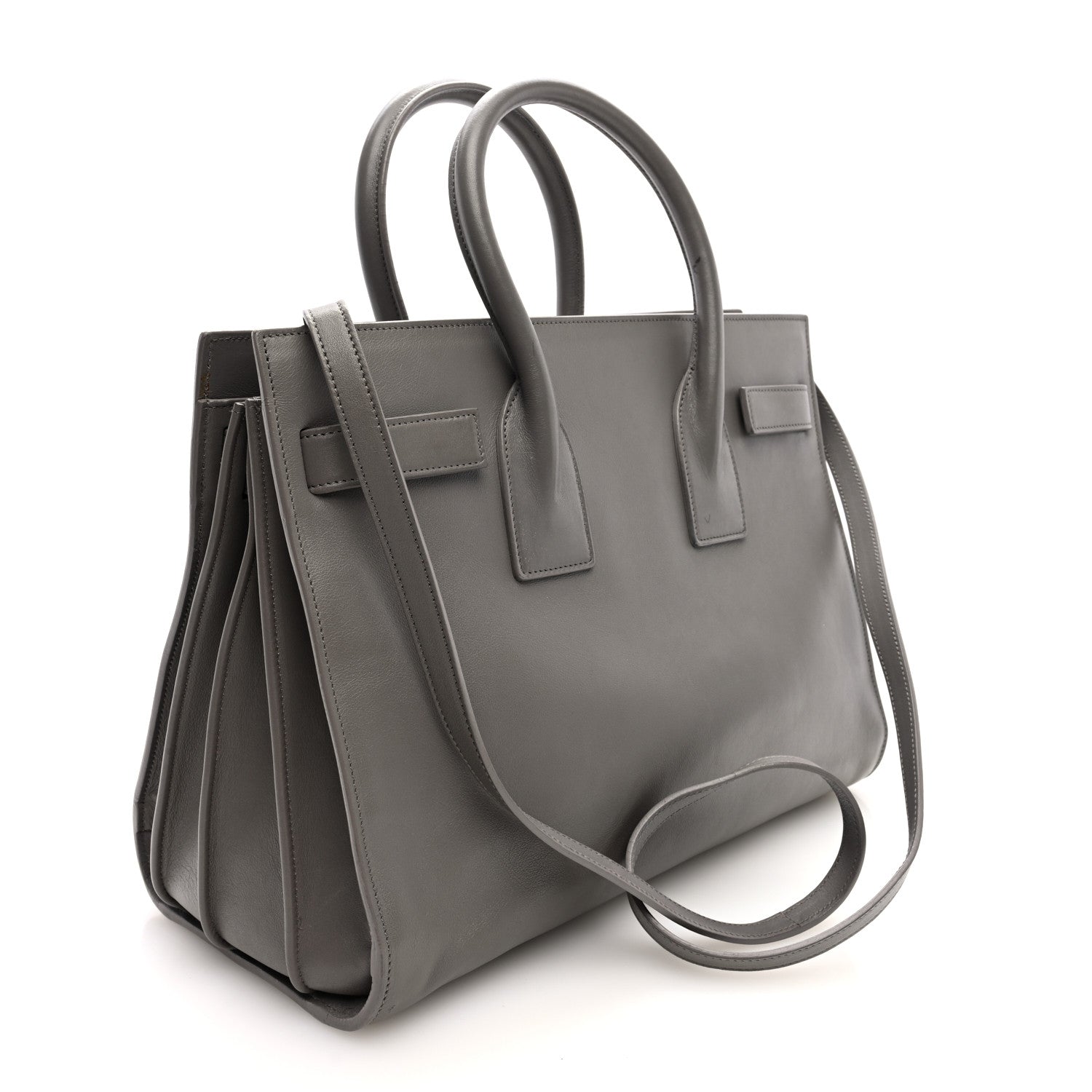 Saint Laurent Calfskin Small Sac De Jour Fog 3 of 11