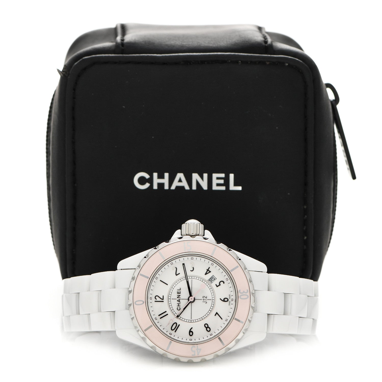 Chanel Stainless Steel Ceramic 33mm J12 Quartz Watch Pink 5 of 5
