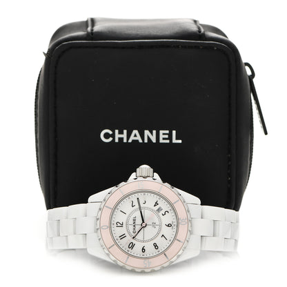 Chanel Stainless Steel Ceramic 33mm J12 Quartz Watch Pink 5 of 5