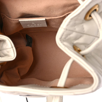 Gucci Calfskin Matelasse GG Marmont Flap Backpack White 6 of 10