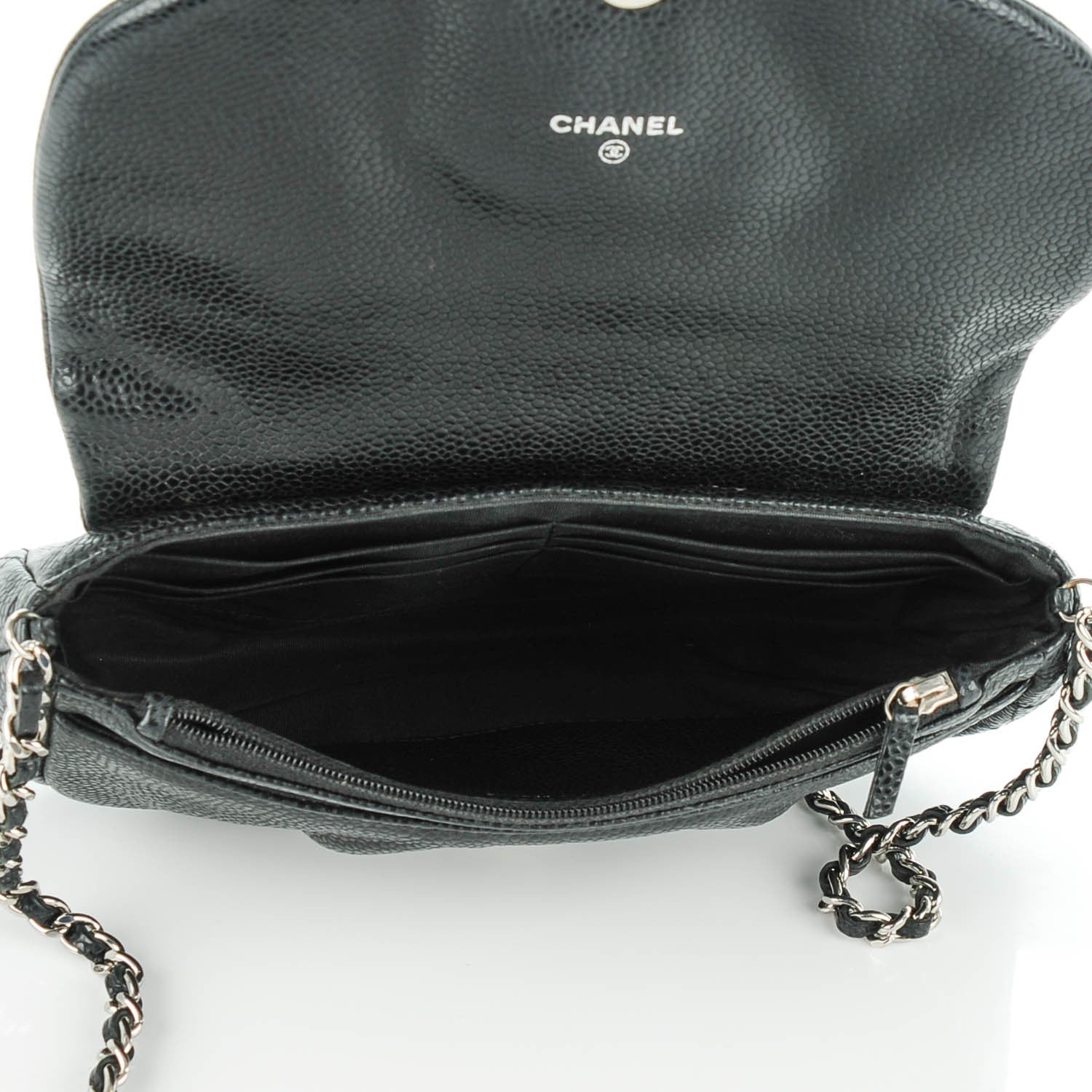 Chanel Caviar Half Moon Wallet On Chain WOC Black 5 of 7