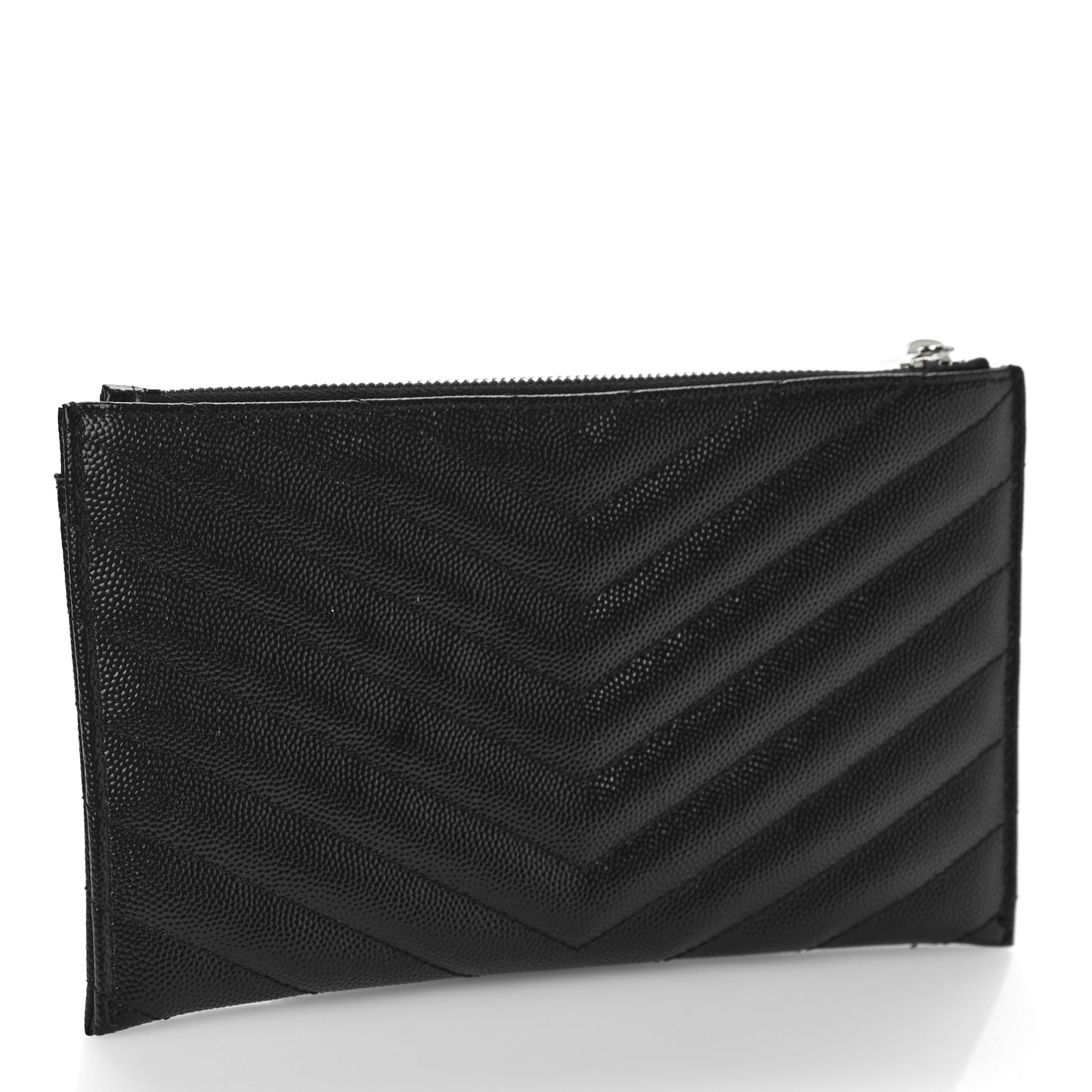 Grain De Poudre Chevron Monogram Bill Pouch Black