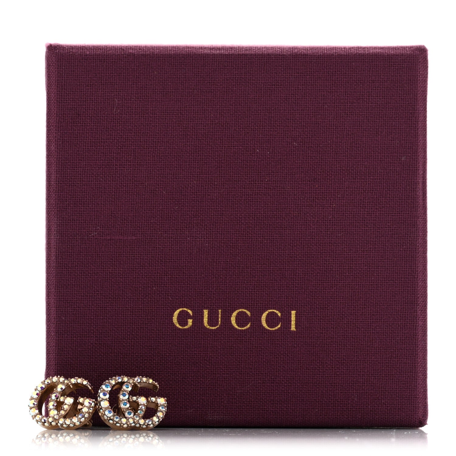 Gucci Crystal GG Marmont Stud Earrings Aurora Borealis 5 of 5