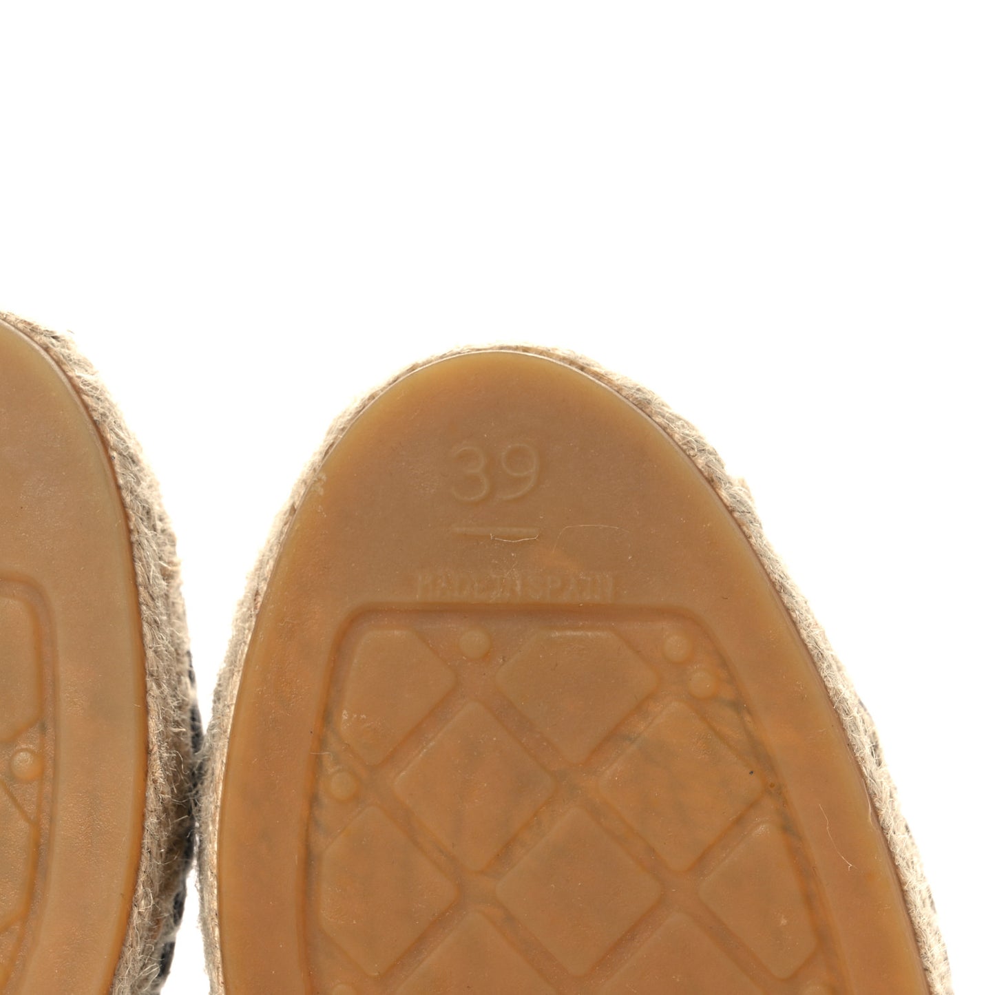 Lambskin Quilted CC Chain Espadrilles 39 Black