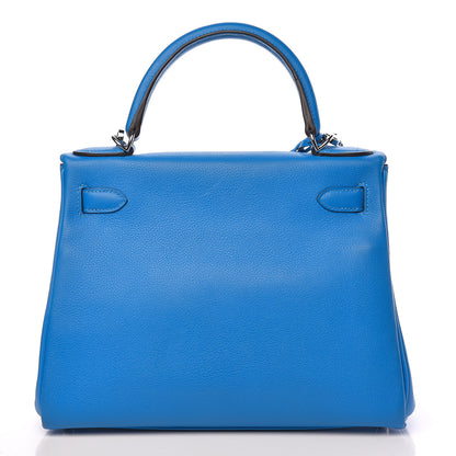 Hermes Evercolor Kelly Retourne 28 Bleu Hydra 4 of 41
