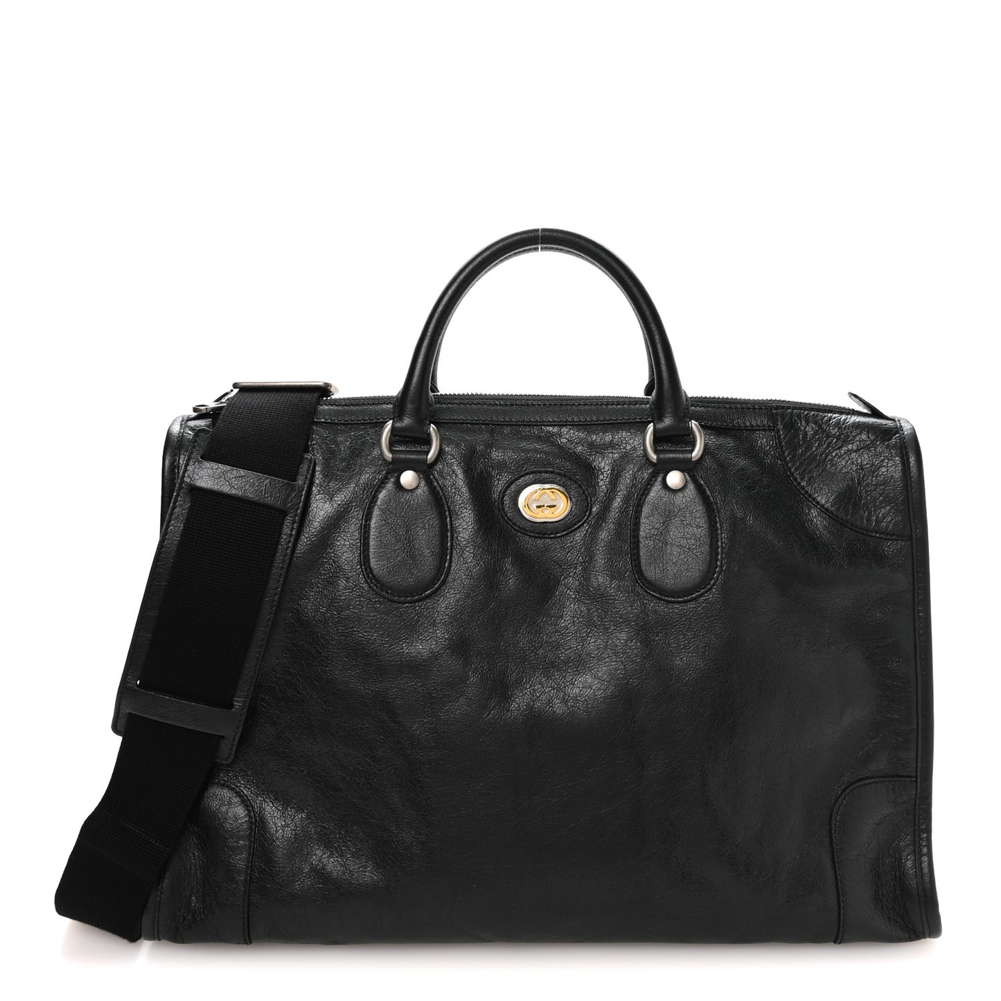 Fluffy Calfskin Morpheus Weekender Duffle Black