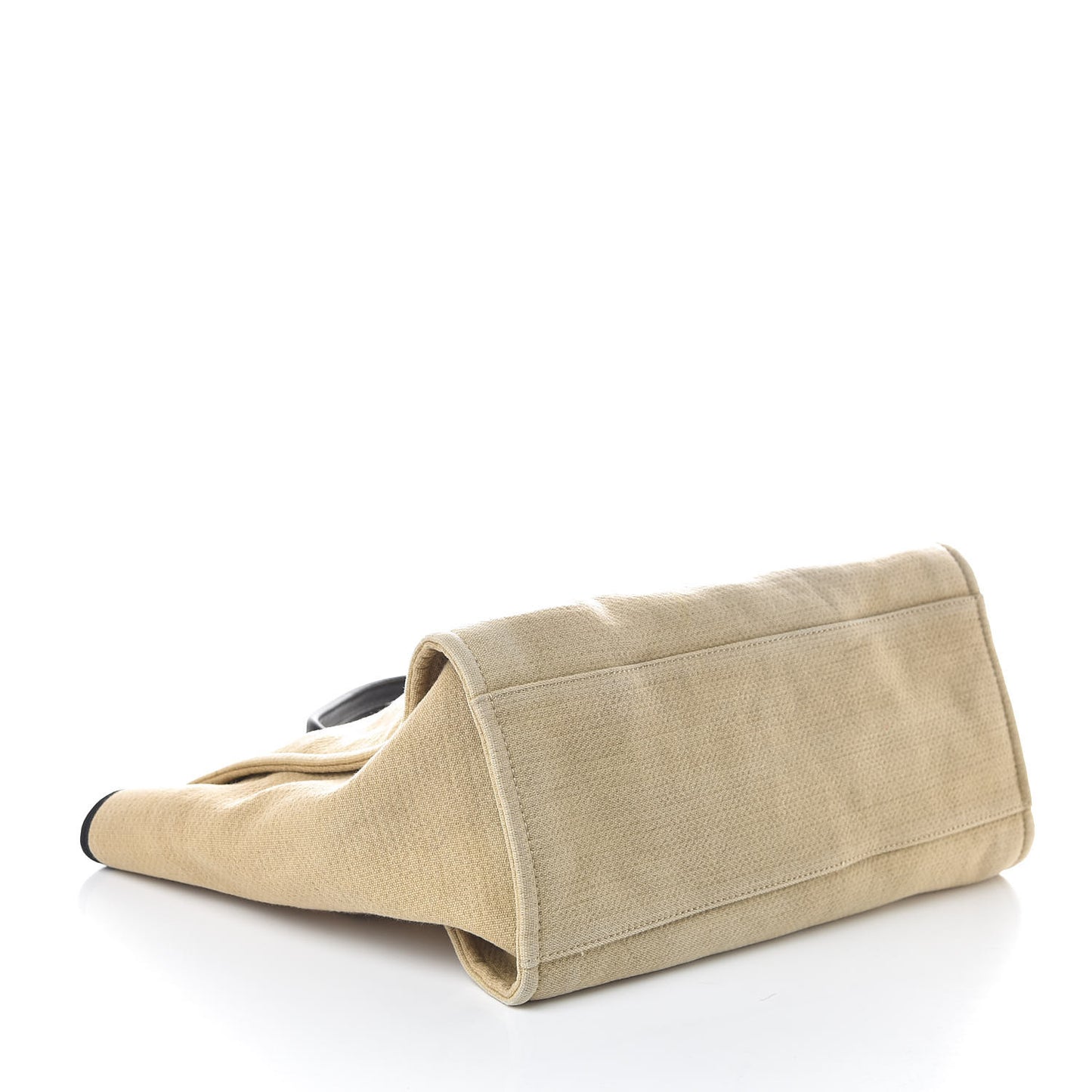 Canvas Large Deauville Tote Beige Black
