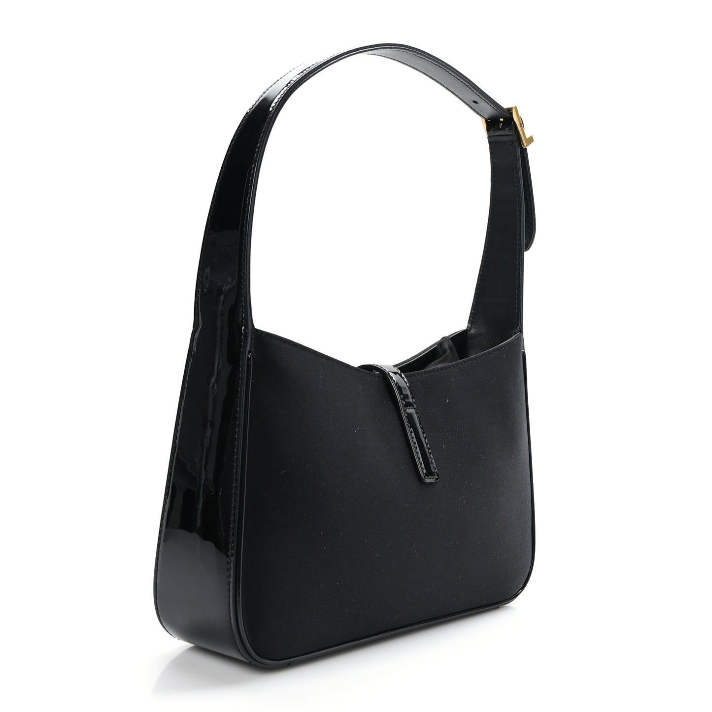 Silk Satin Calfskin Le 5 A 7 Hobo Black