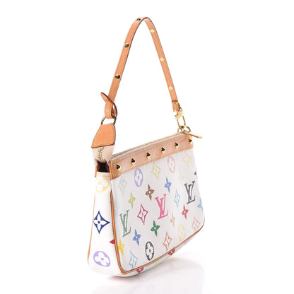 Louis Vuitton Monogram Multicolor Pochette Accessories White 3 of 13