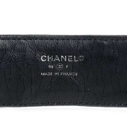 Chanel Patent Calfskin Quilted CC Belt 75 30 Black 7 of 8