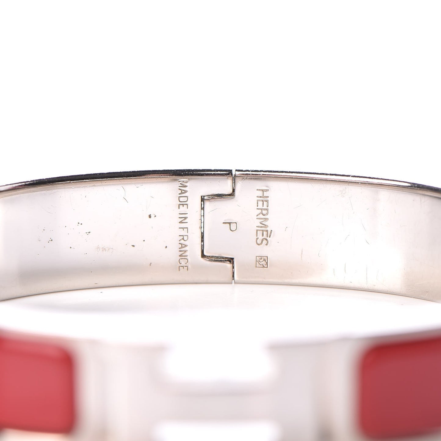 Enamel Narrow Clic Clac H Bracelet GM Red