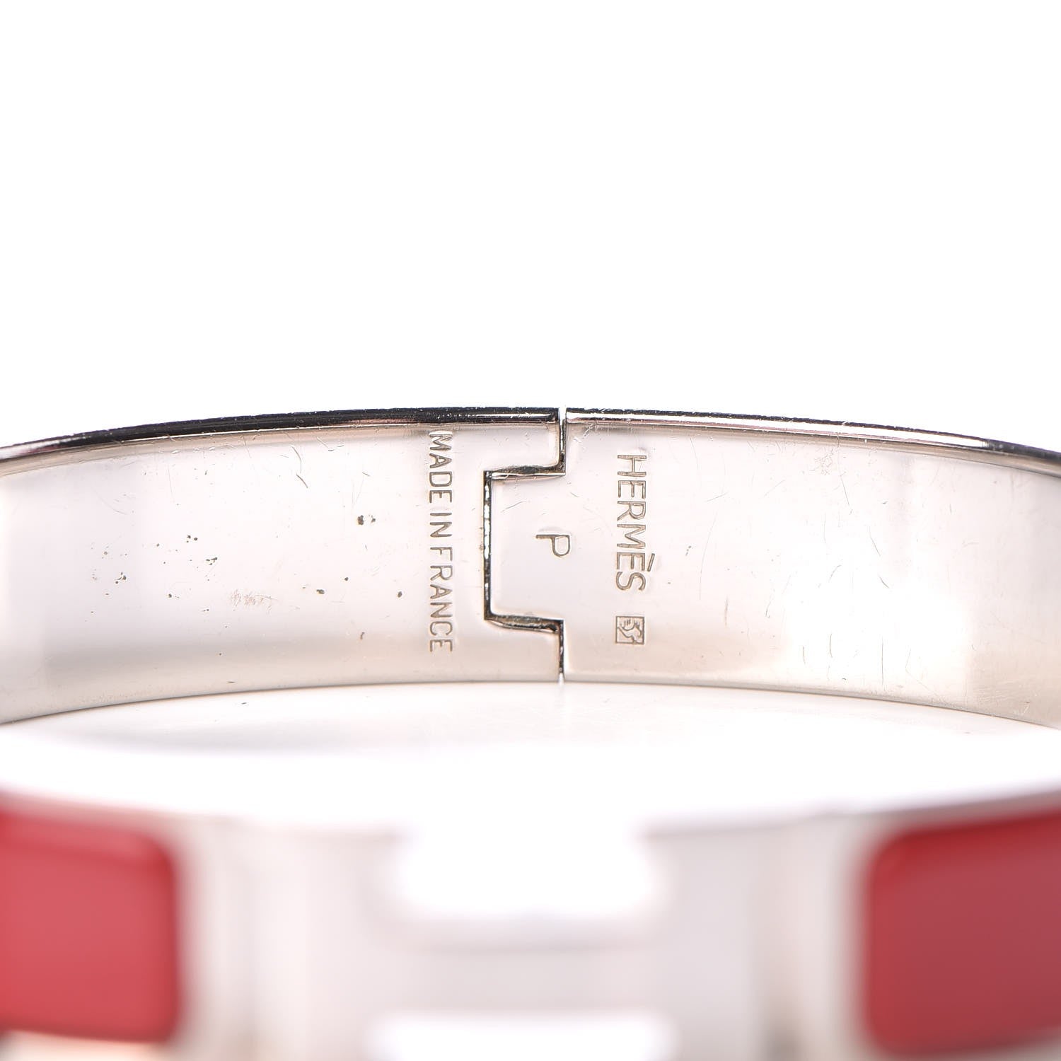 Hermes Enamel Narrow Clic Clac H Bracelet GM Red 4 of 6