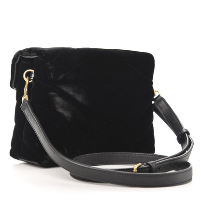 Saint Laurent Velvet Y Quilted Monogram Toy Loulou Chain Satchel French Black 3 of 10