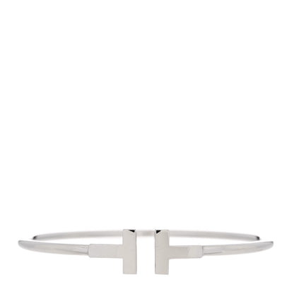Tiffany 18k White Gold T Wire Bracelet 1 of 4