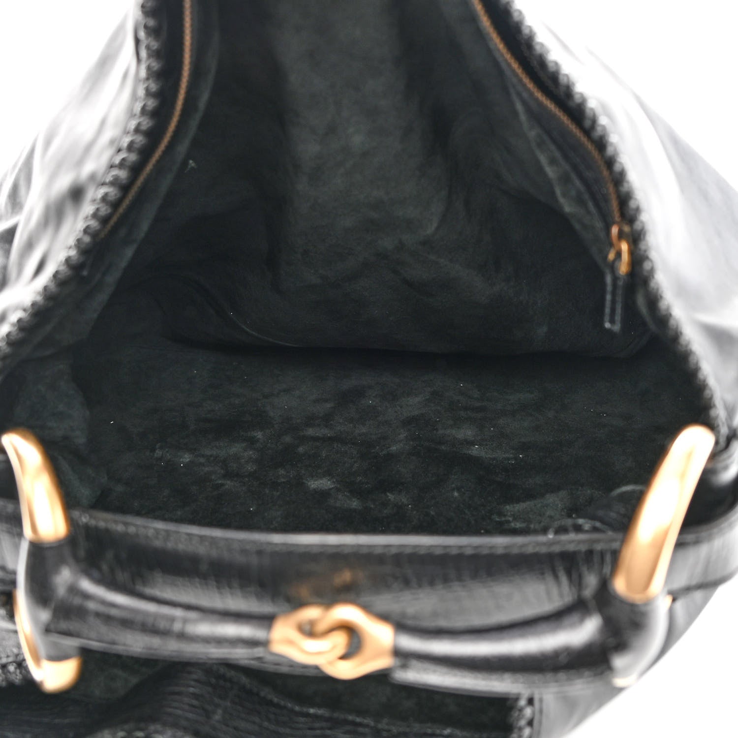 Gucci Calfskin Large Horsebit Chain Hobo Black 5 of 9