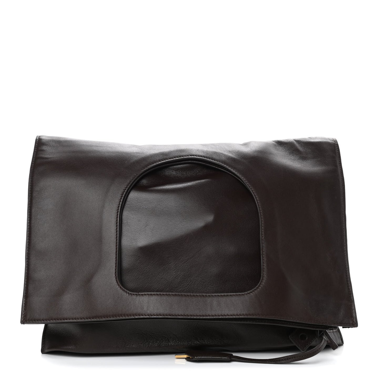Alix Padlock Zip Shoulder Bag Brown