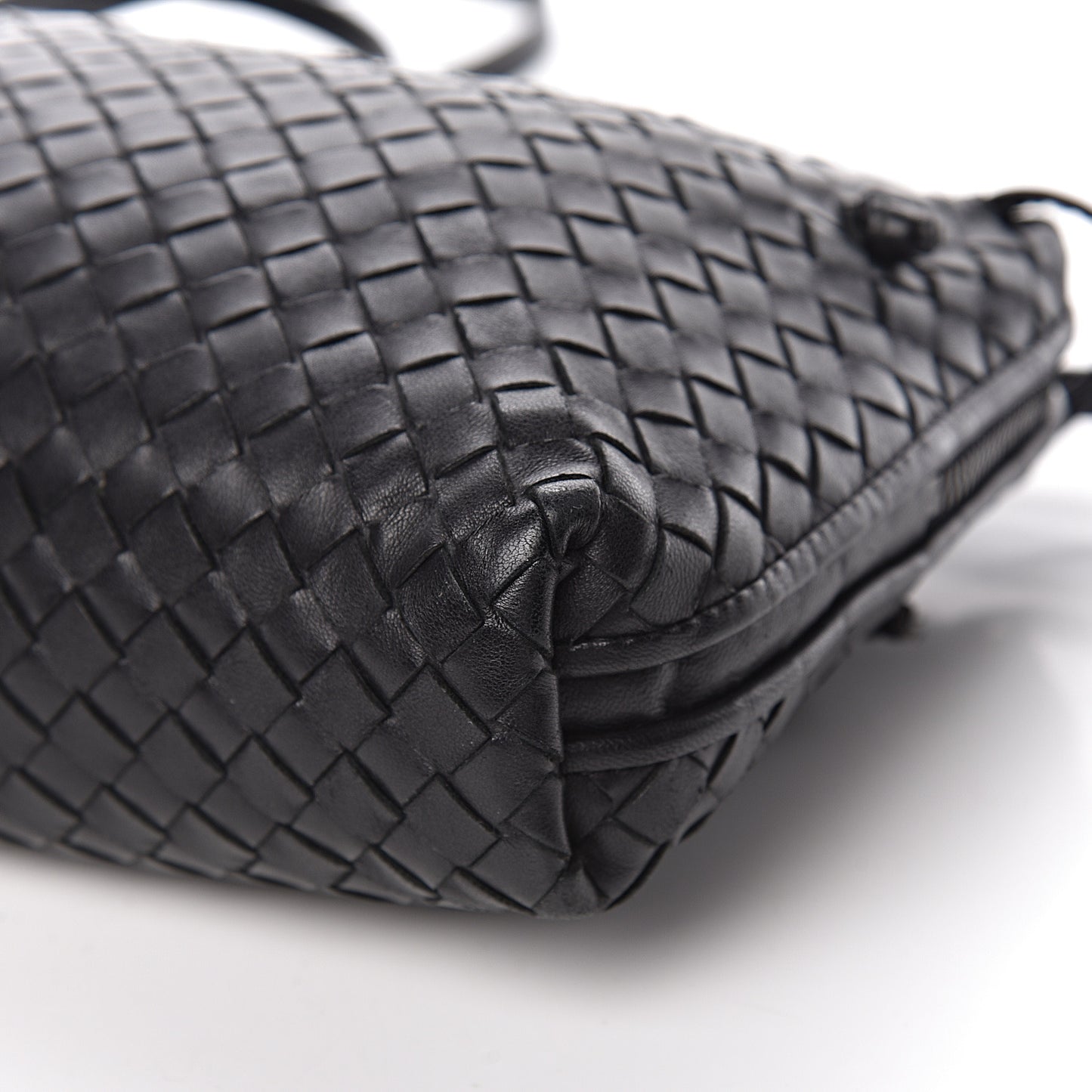 Nappa Intrecciato Pillow Crossbody Messenger Black