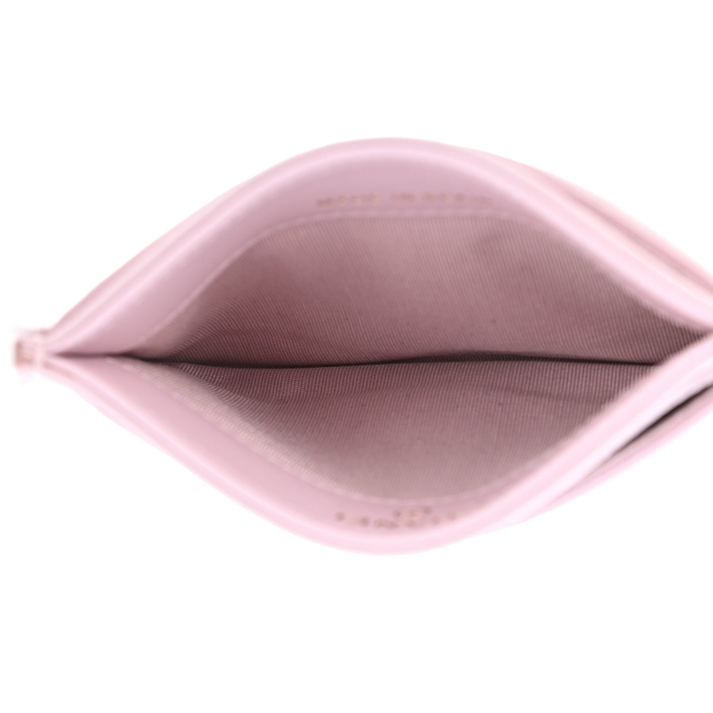 Lambskin Quilted Chanel 19 Card Holder Light Pink