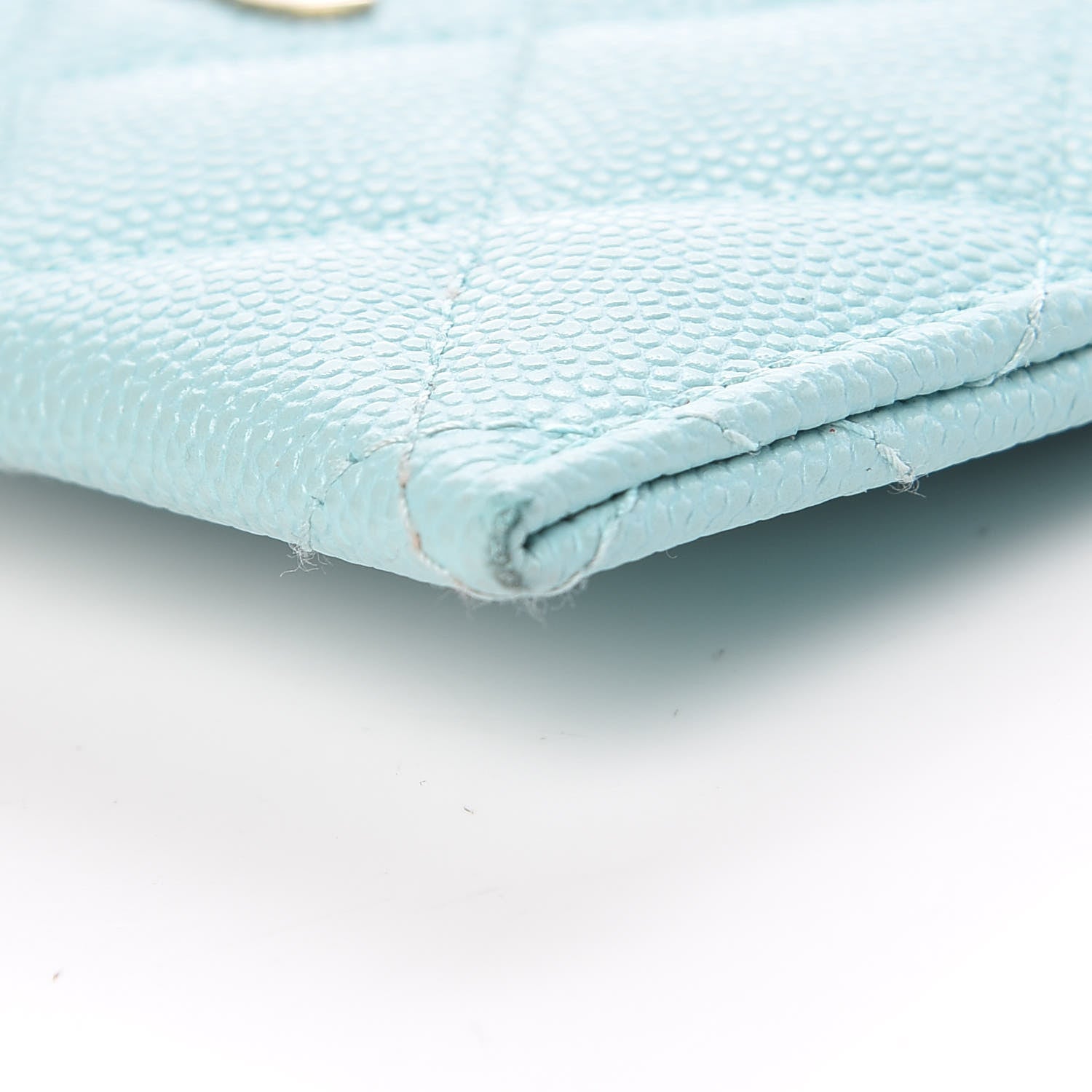 Chanel Caviar Quilted Card Holder Light Blue 10 of 11