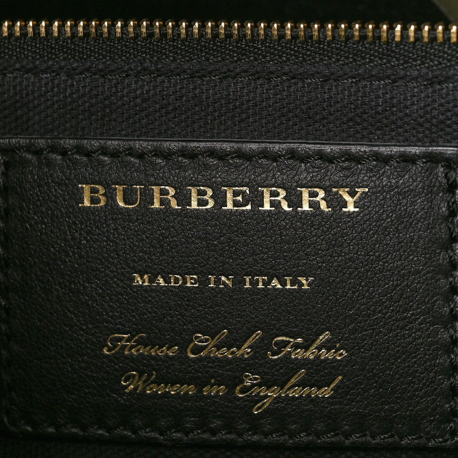 Burberry Metallic Grainy Calfskin House Check Medium Banner Tote Gold 6 of 9