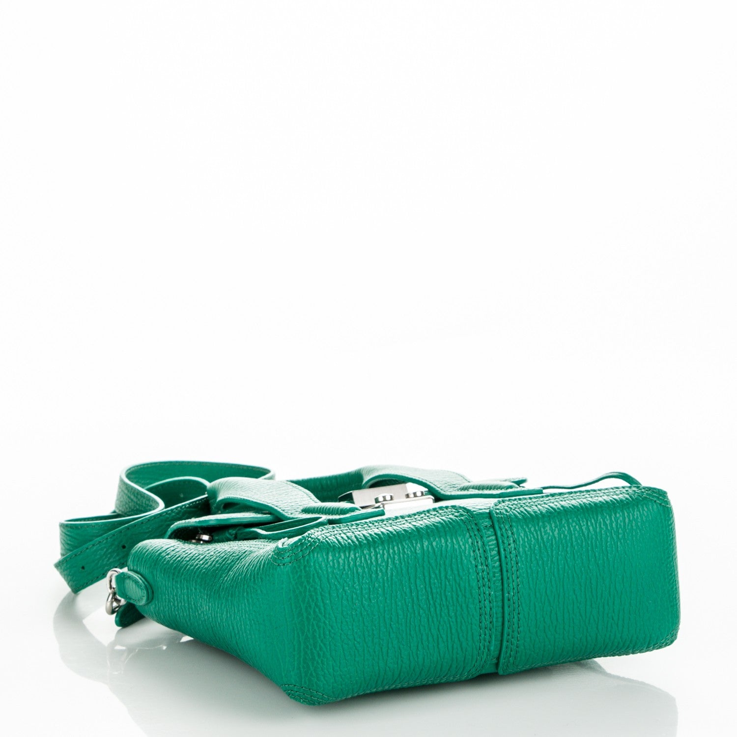 3.1 Phillip Lim 3.1 Textured Calfskin Mini Pashli Satchel Emerald 4 of 6