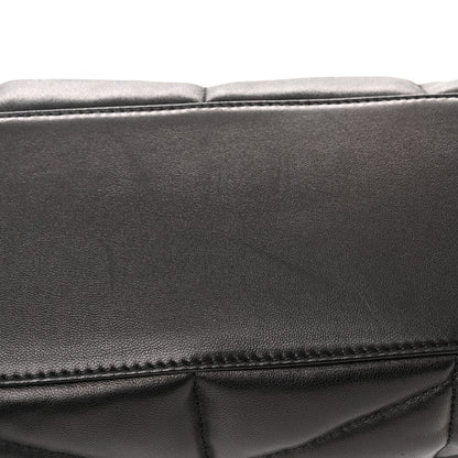 Saint Laurent Lambskin Quilted Small Loulou Puffer Monogram Chain Satchel Black 11 of 11