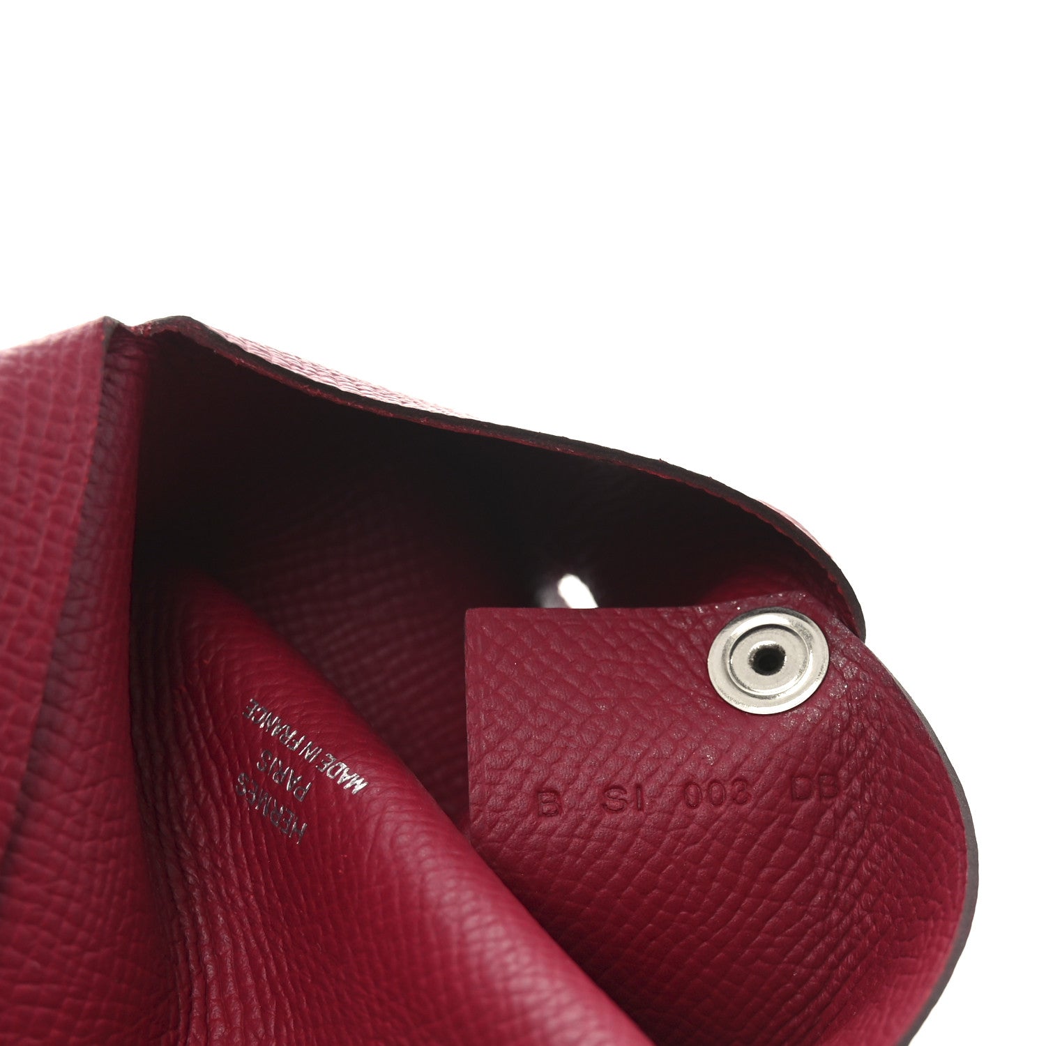 Hermes Epsom Calvi Card Case Rubis 7 of 8