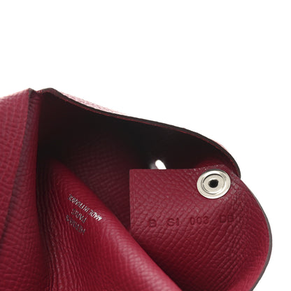 Hermes Epsom Calvi Card Case Rubis 7 of 8