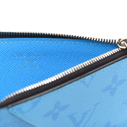 Louis Vuitton Taigarama Coin Card Holder Blue Lagoon 6 of 6