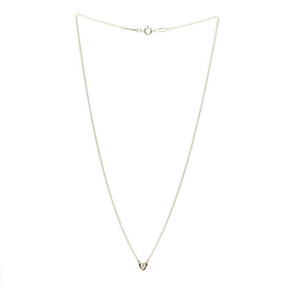 Tiffany 18K Yellow Gold Diamond .17ct Elsa Peretti Diamonds by the Yard Heart Pendant Necklace 3 of 8