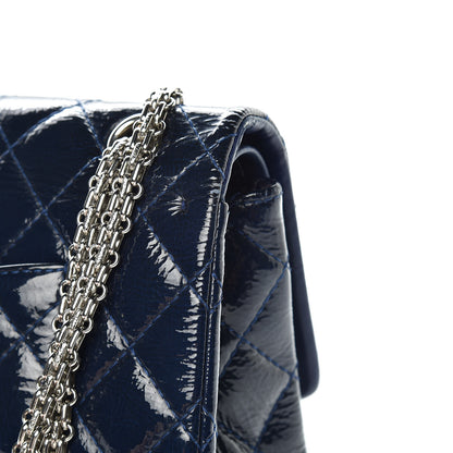 Chanel Distressed Patent Quilted 2.55 Reissue 226 Flap Navy 8 of 16