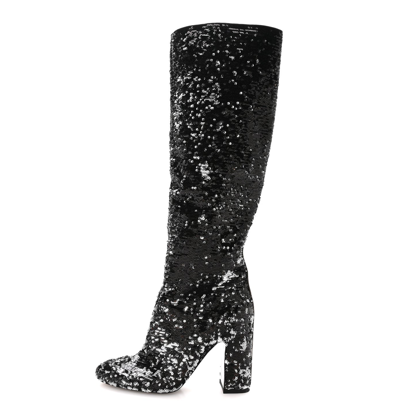 Sequin Donna High Boots 38 Black
