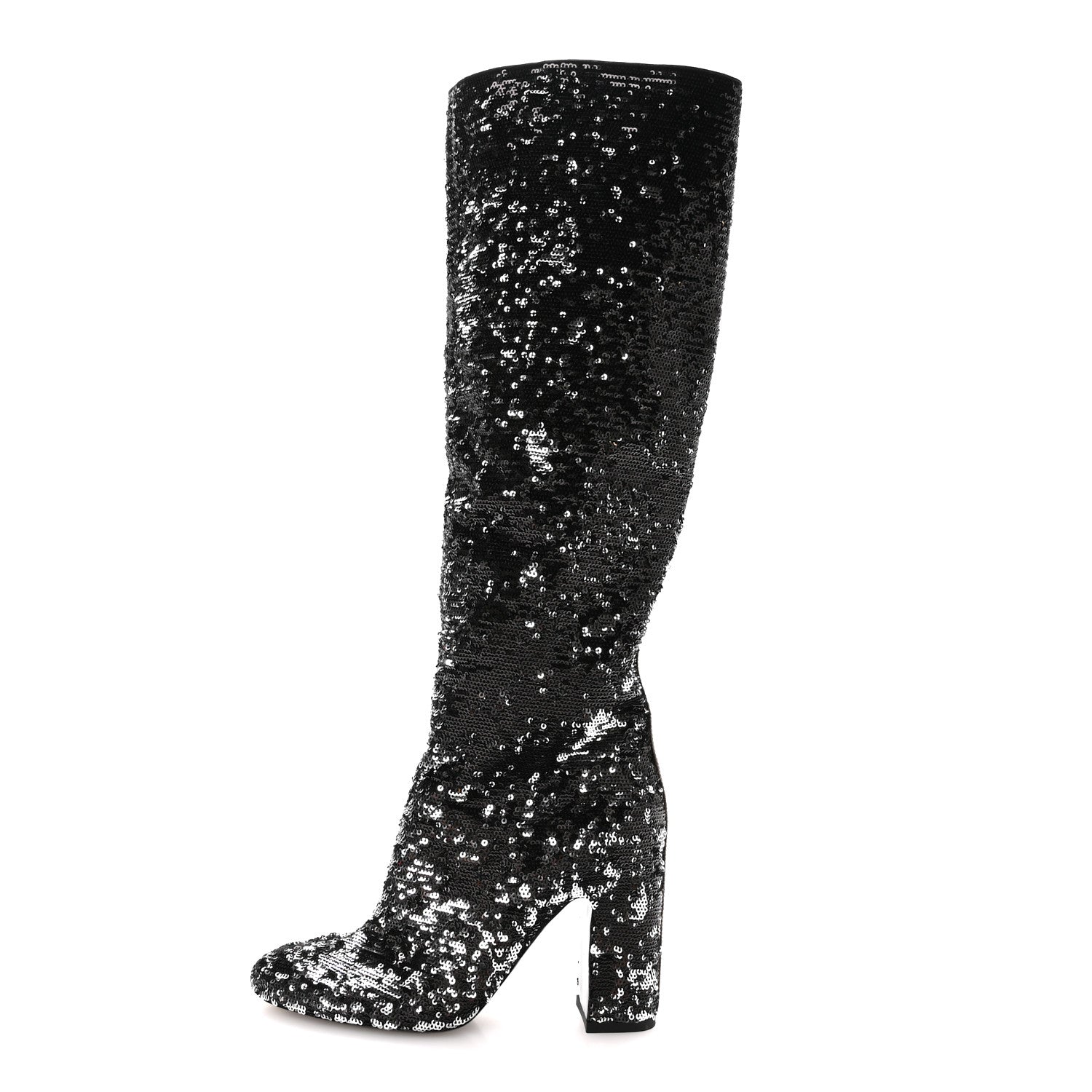Louis Vuitton Sequin Donna High Boots 38 Black 1 of 8