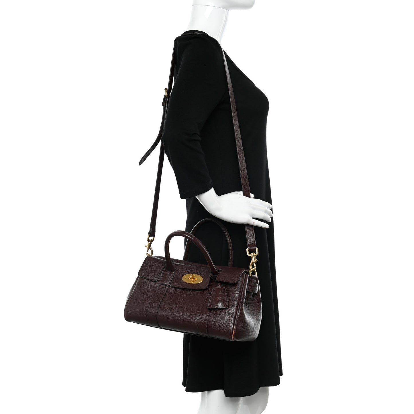 Classic Grain Small Bayswater Satchel Oxblood